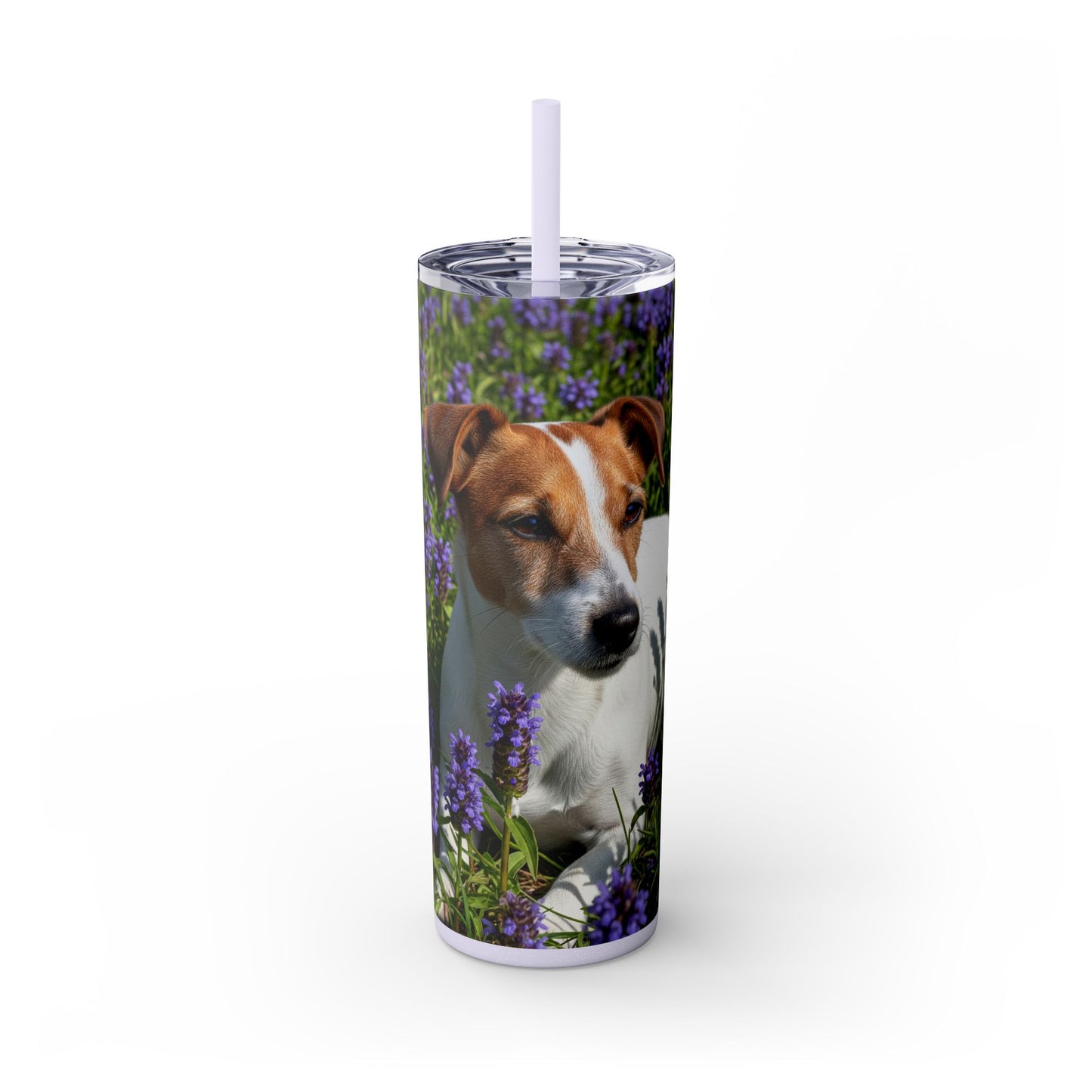 Jack Russell Terrier Tumbler with Straw, 20oz