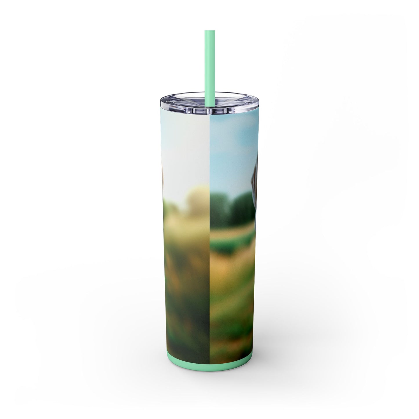 Weimaraner Skinny Tumbler with Straw, 20oz