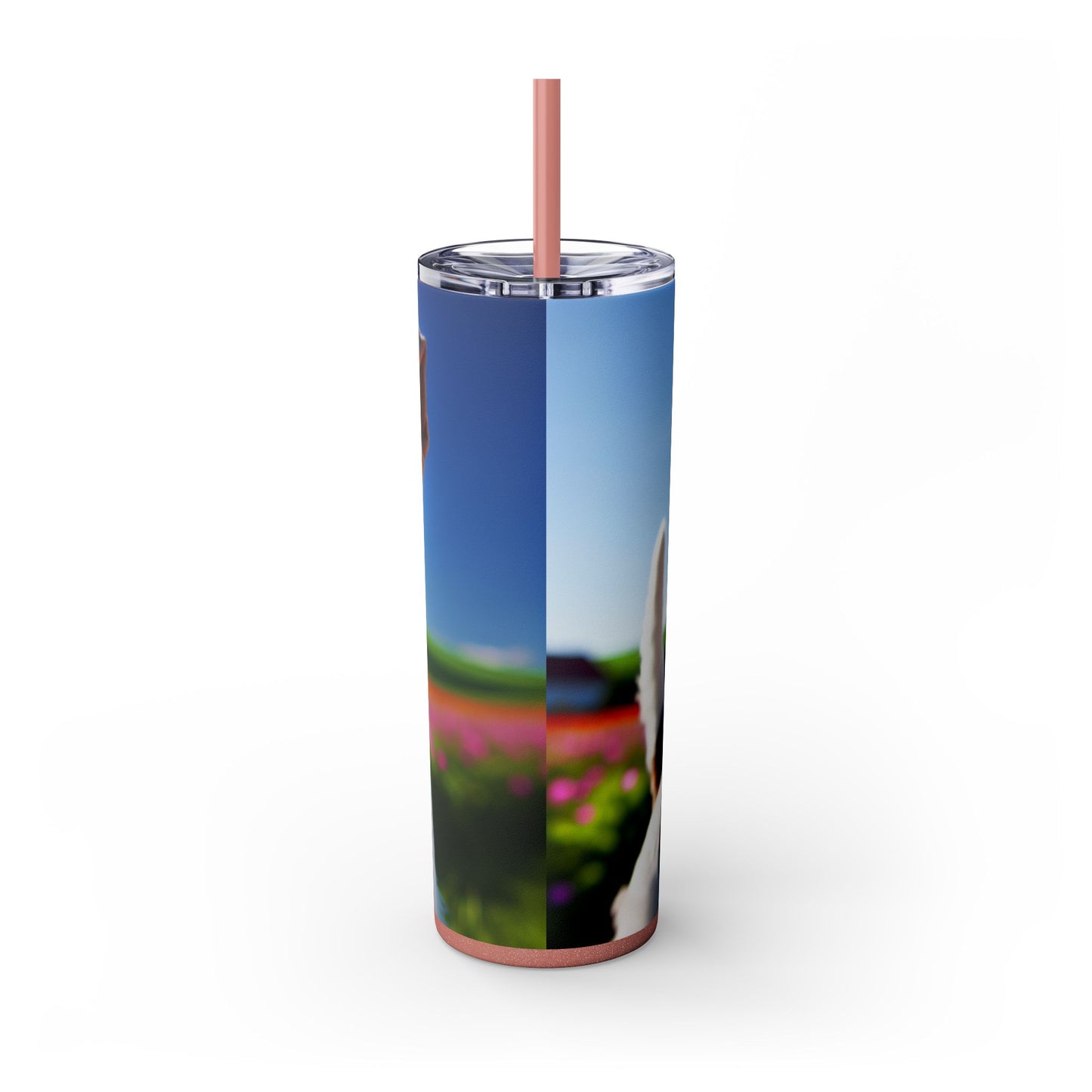 Wire Fox Terrier Skinny Tumbler with Straw, 20oz