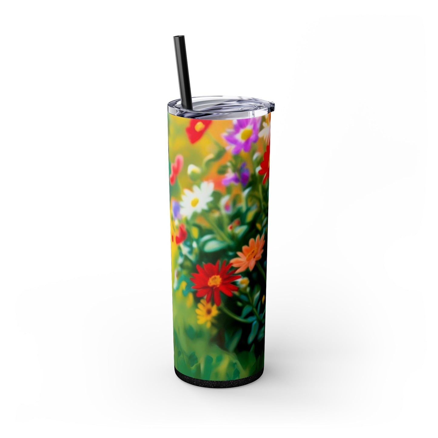 Pug Skinny Tumbler with Straw, 20oz