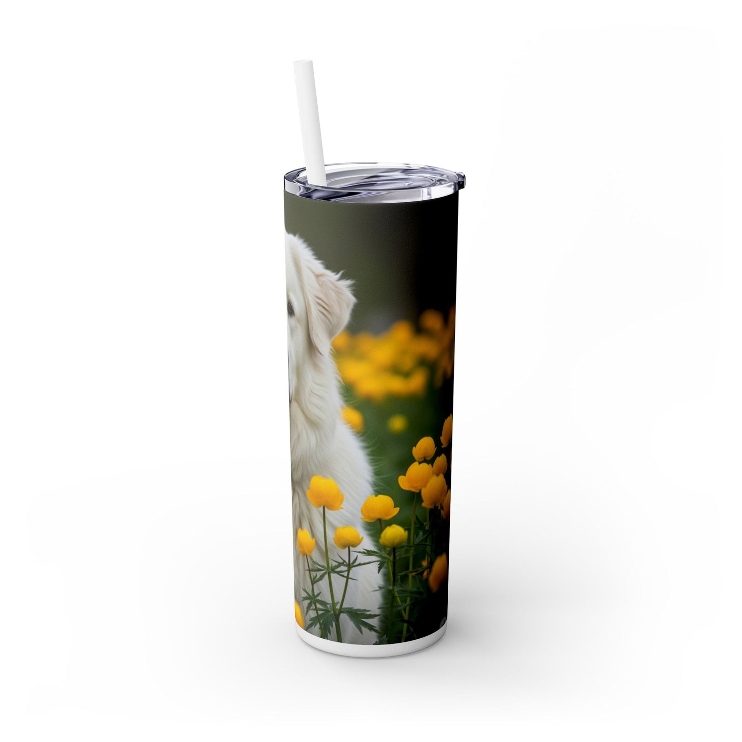 Romanian Mioritic Shepherd Dog Tumbler with Straw, 20oz