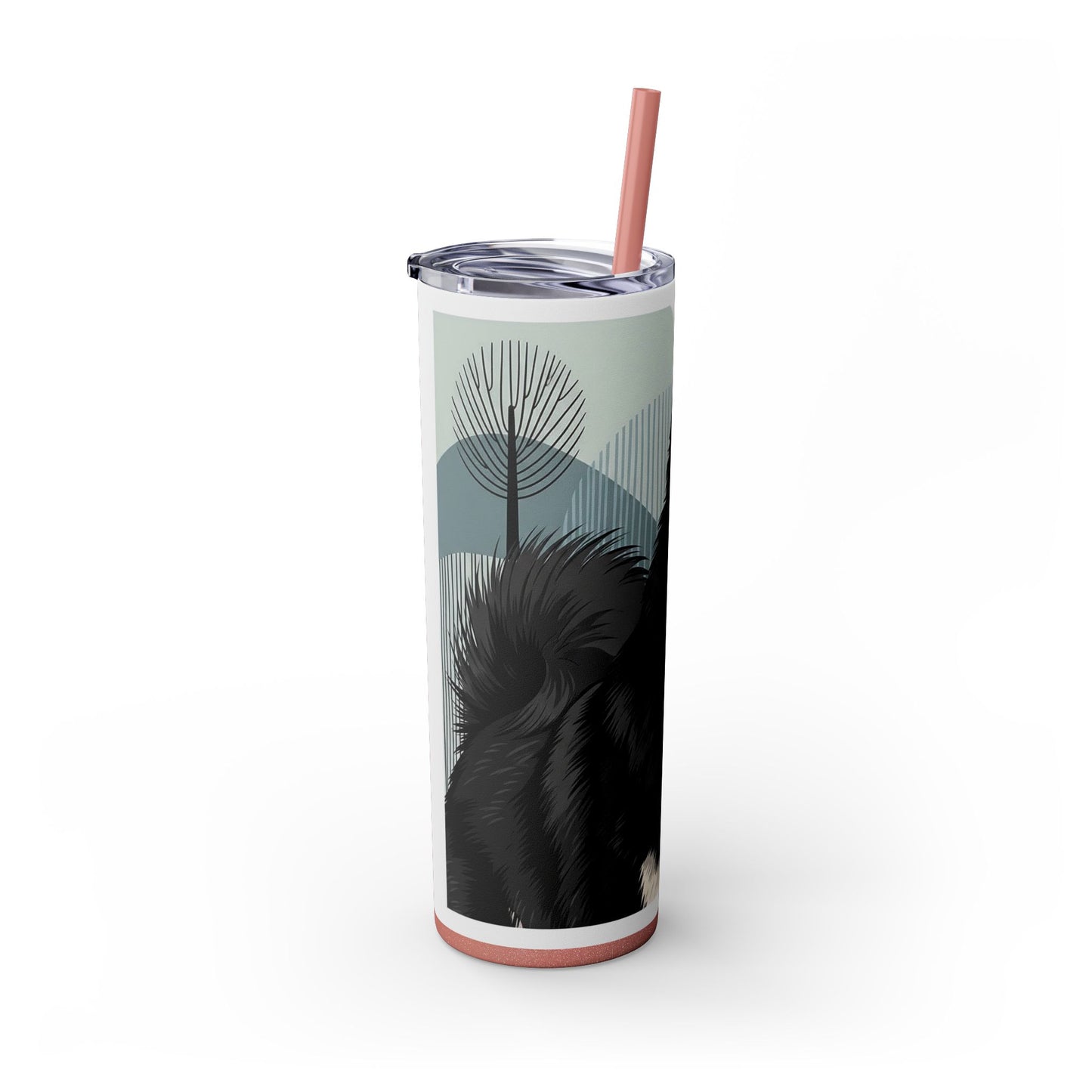 Swedish Lapphund Skinny Tumbler with Straw, 20oz