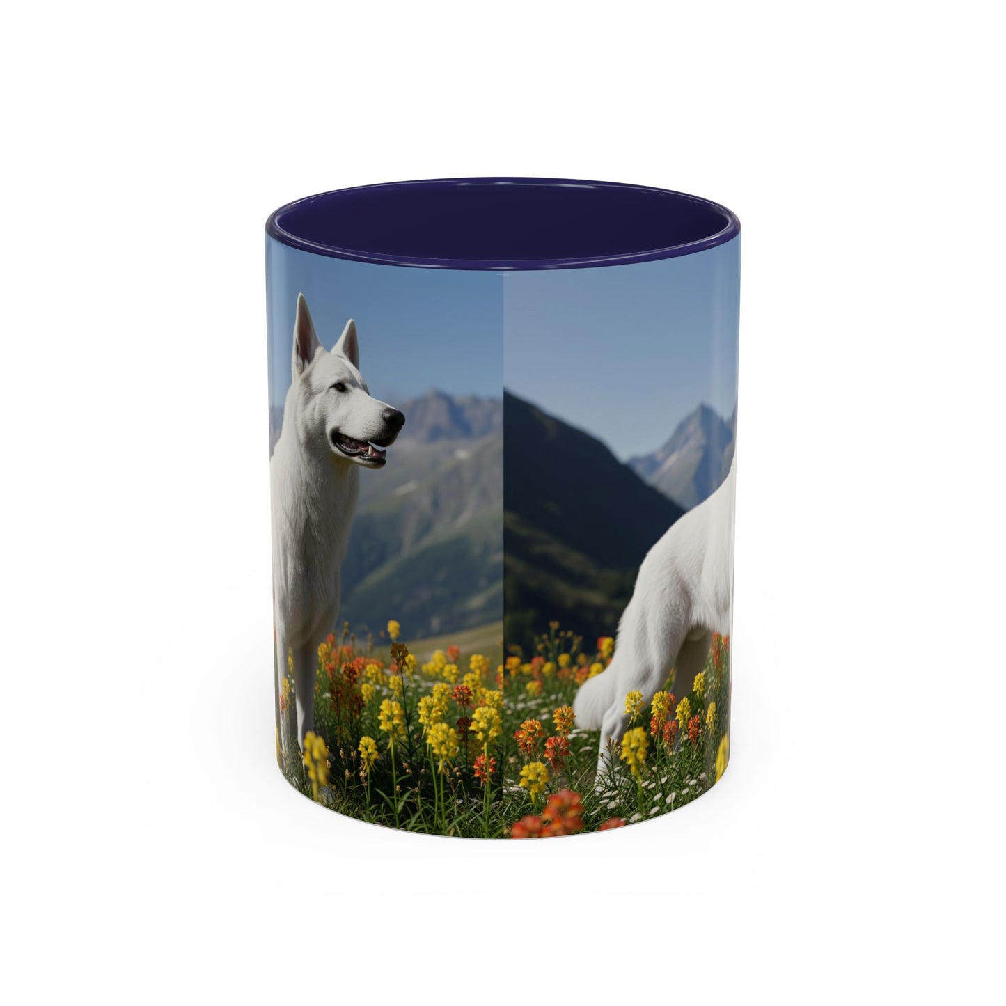 White Swiss Shepherd Dog Accent Coffee Mug - Perfect Gift for Dog Lovers
