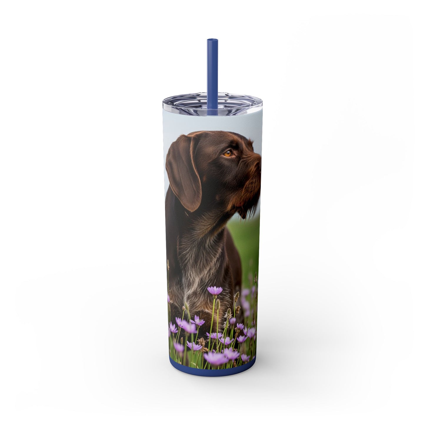 German Wirehaired Pointer Tumbler with Straw, 20oz