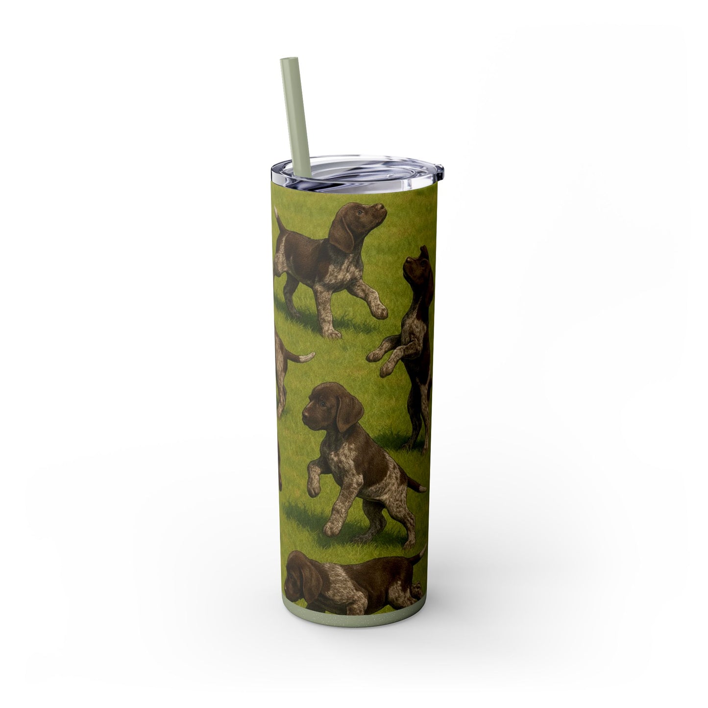 German Shorthaired Pointer puppies Tumbler with Straw, 20oz