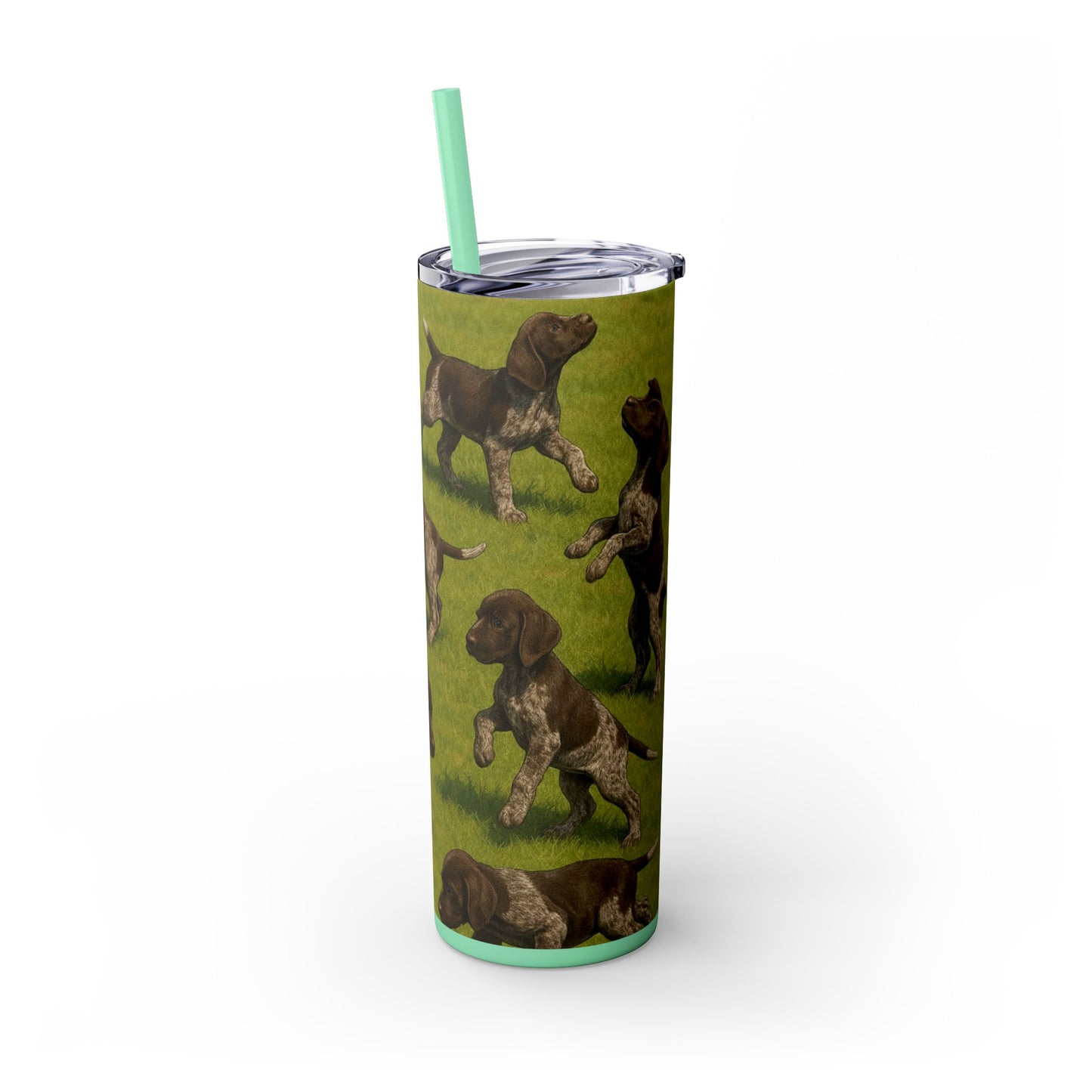 German Shorthaired Pointer puppies Tumbler with Straw, 20oz
