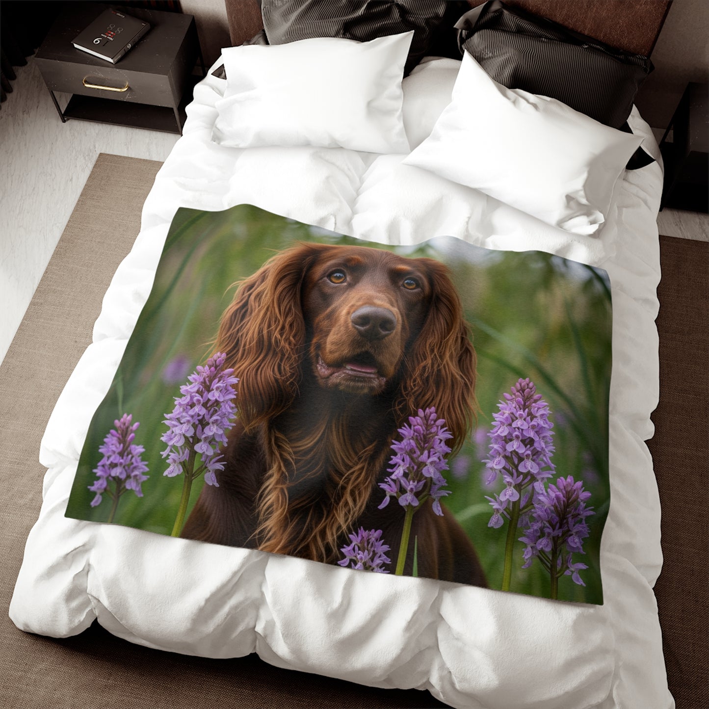Pont-Audemer Spaniel Sweatshirt Blanket