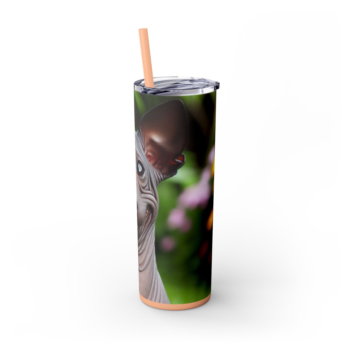 Peruvian Hairless Dog Skinny Tumbler with Straw, 20oz