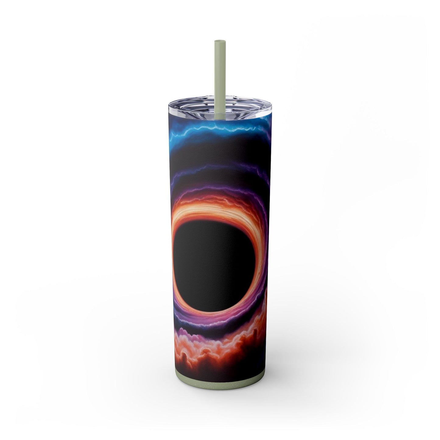Optical Illusion Skinny Tumbler with Straw, 20oz