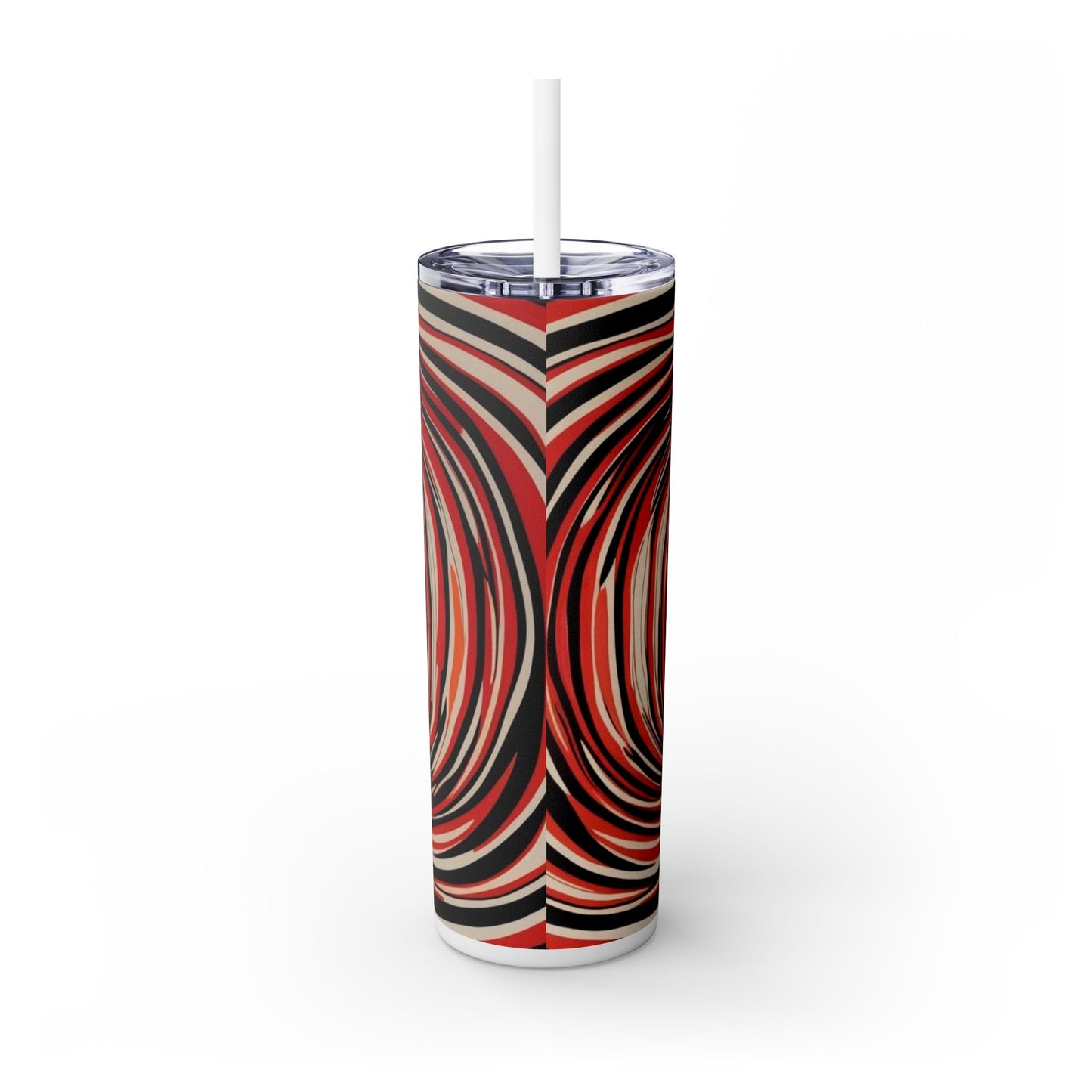 Optical Illusion Skinny Tumbler with Straw, 20oz