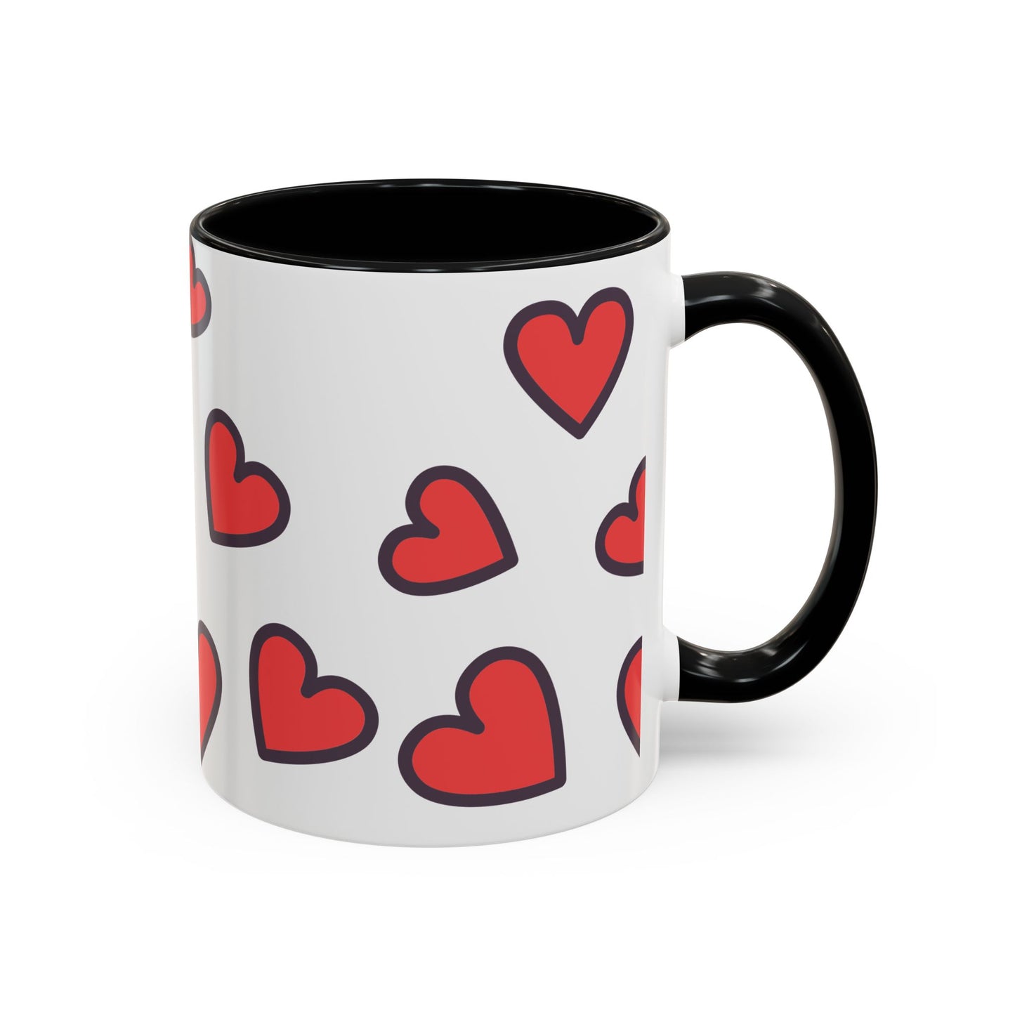 Hearts Accent Coffee Mug - Perfect Gift for Dog Lovers