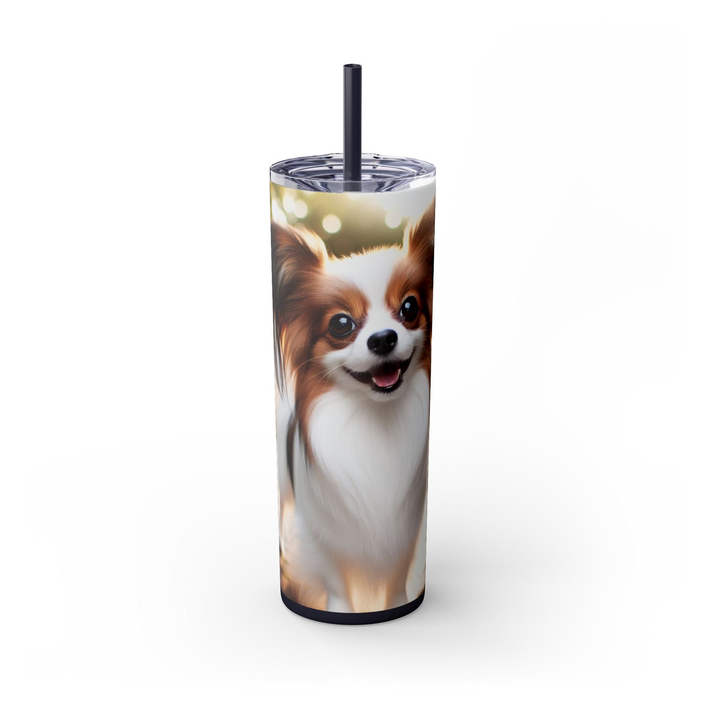 Papillon Skinny Tumbler with Straw, 20oz