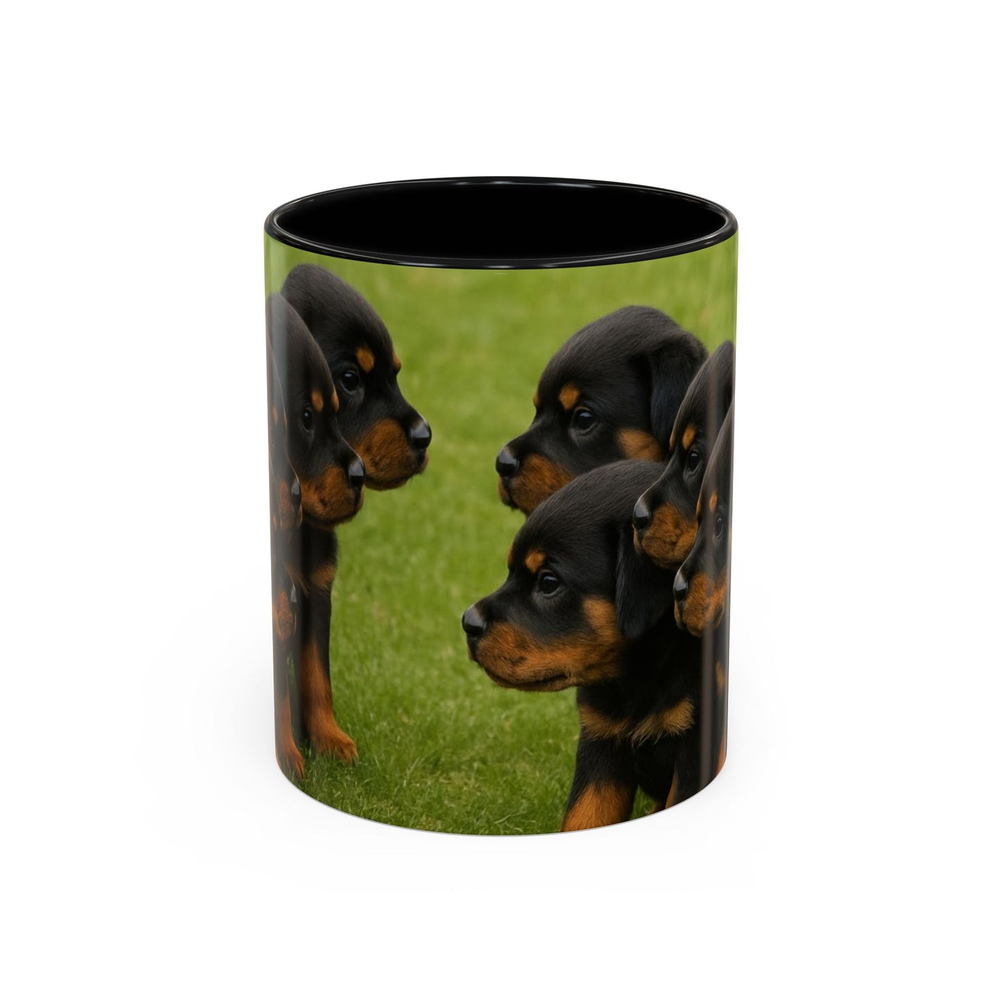 Rottweiler puppies Accent Coffee Mug - Perfect Gift for Dog Lovers