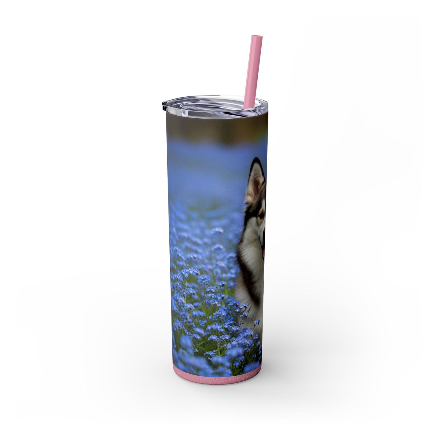 Alaskan Klee Kai Skinny Tumbler with Straw, 20oz