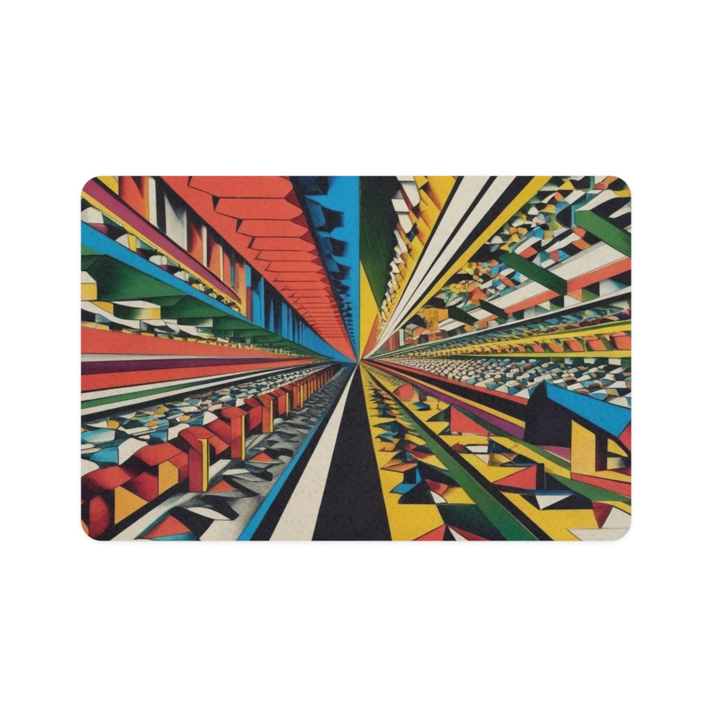 Pet Food Mat (12x18) - Optical Illusion