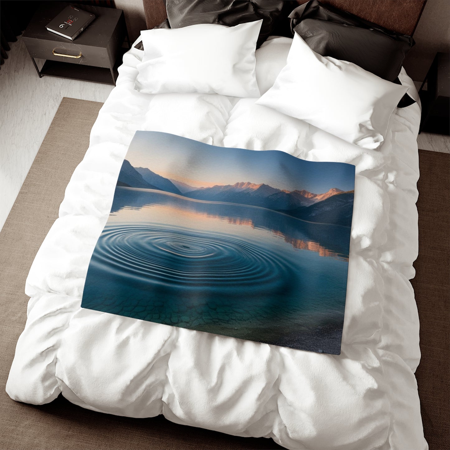 Ripple in a Mountain Lake Sweatshirt Blanket