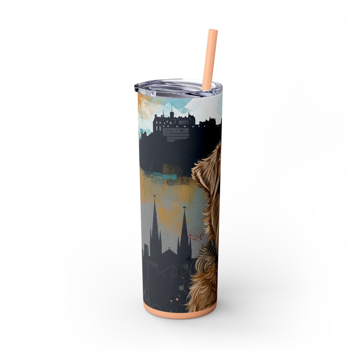 Glen of Imaal Terrier Skinny Tumbler with Straw, 20oz