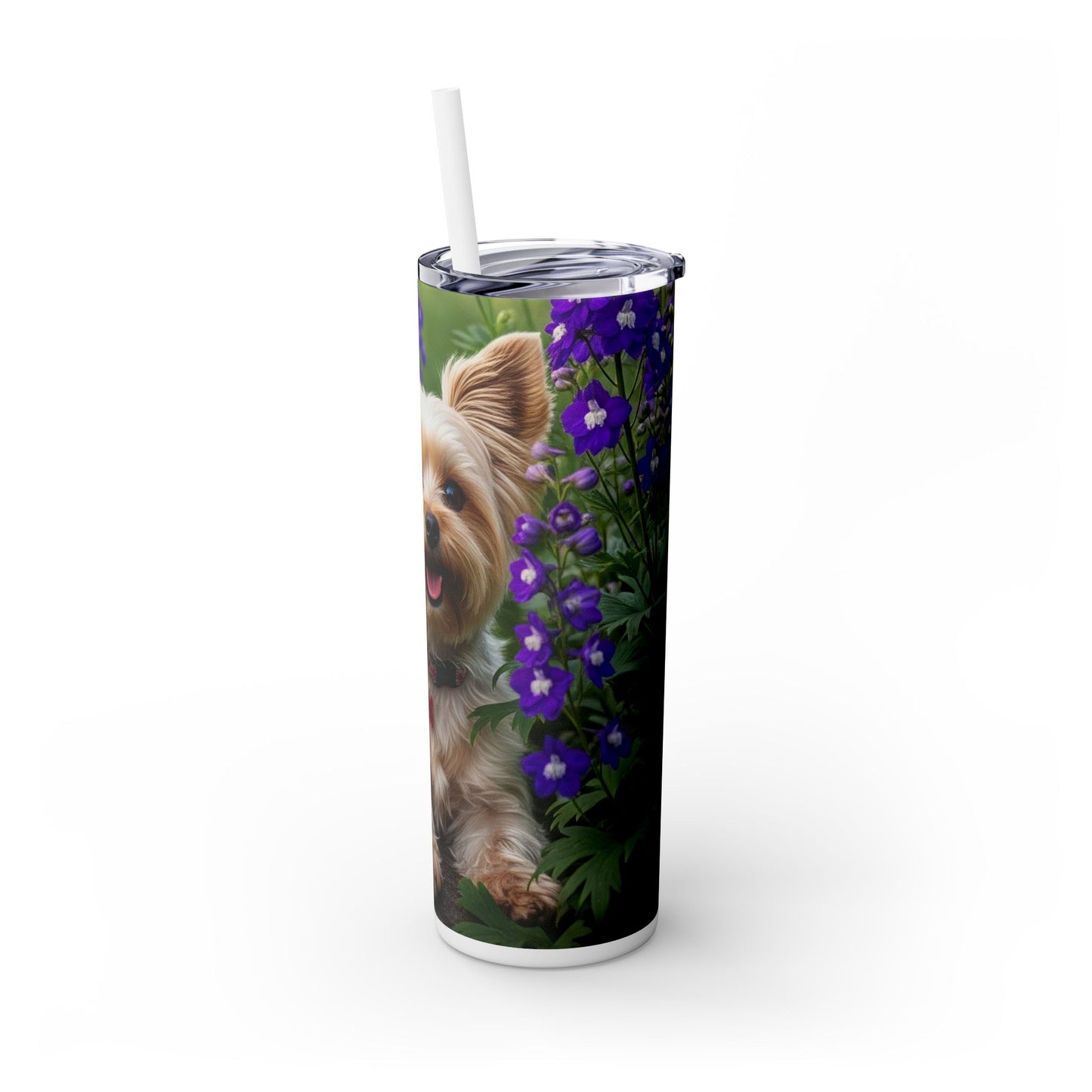 Yorkiepoo Tumbler with Straw, 20oz
