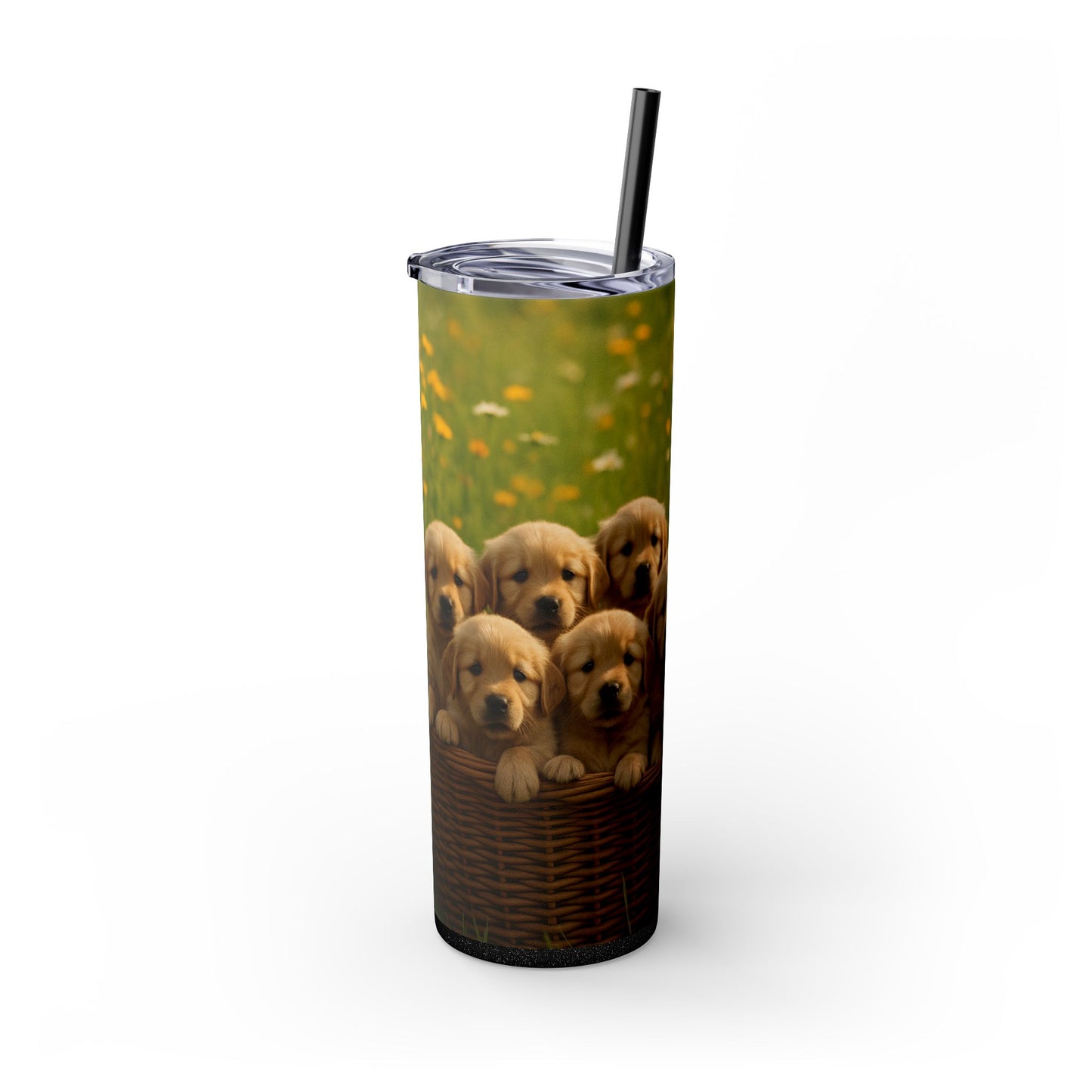 Golden Retriever puppies Tumbler with Straw, 20oz