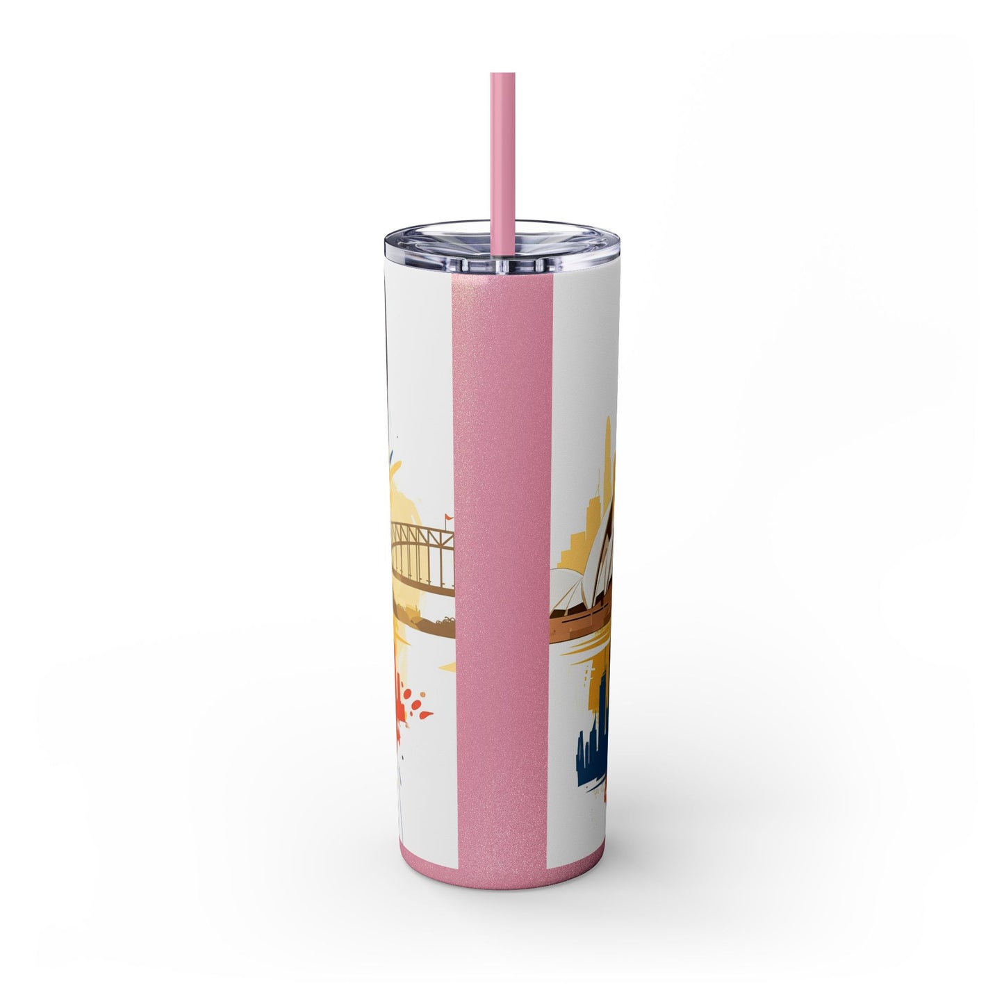 Australian Cattle Dog Skinny Tumbler with Straw, 20oz
