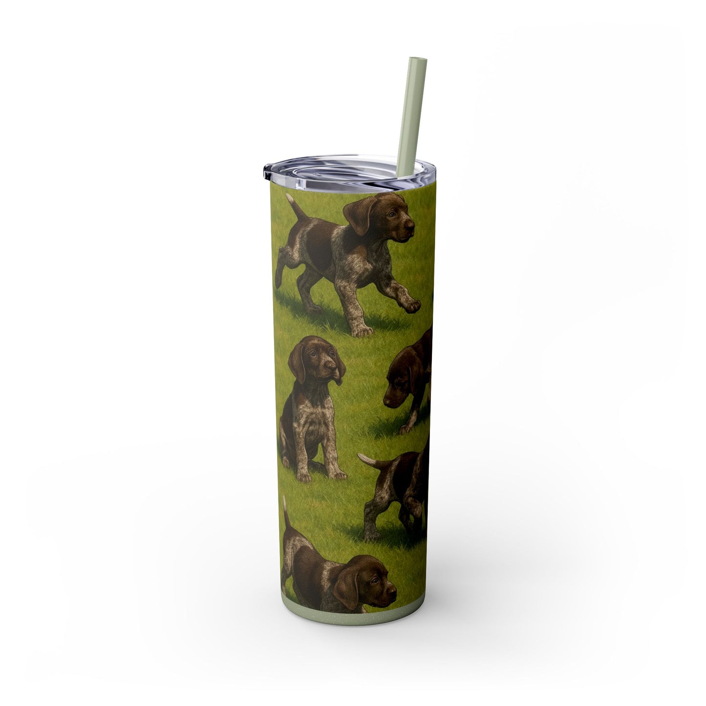 German Shorthaired Pointer puppies Tumbler with Straw, 20oz