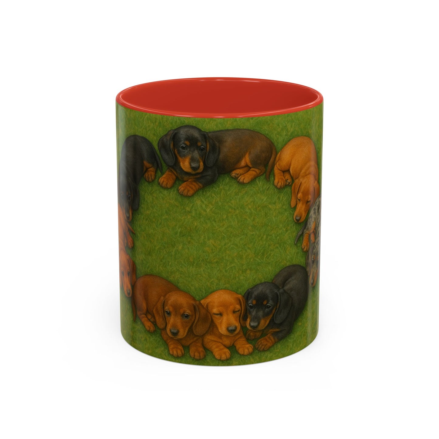 Dachshund puppies Accent Coffee Mug - Perfect Gift for Dog Lovers