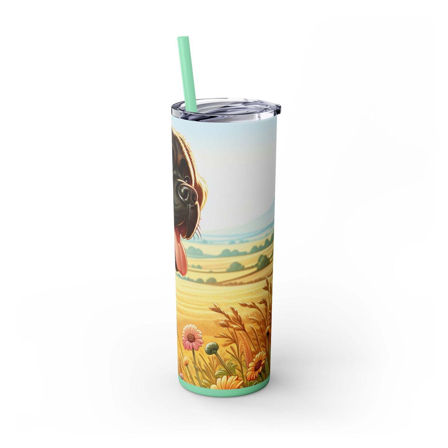 Spanish Mastiff Skinny Tumbler with Straw, 20oz