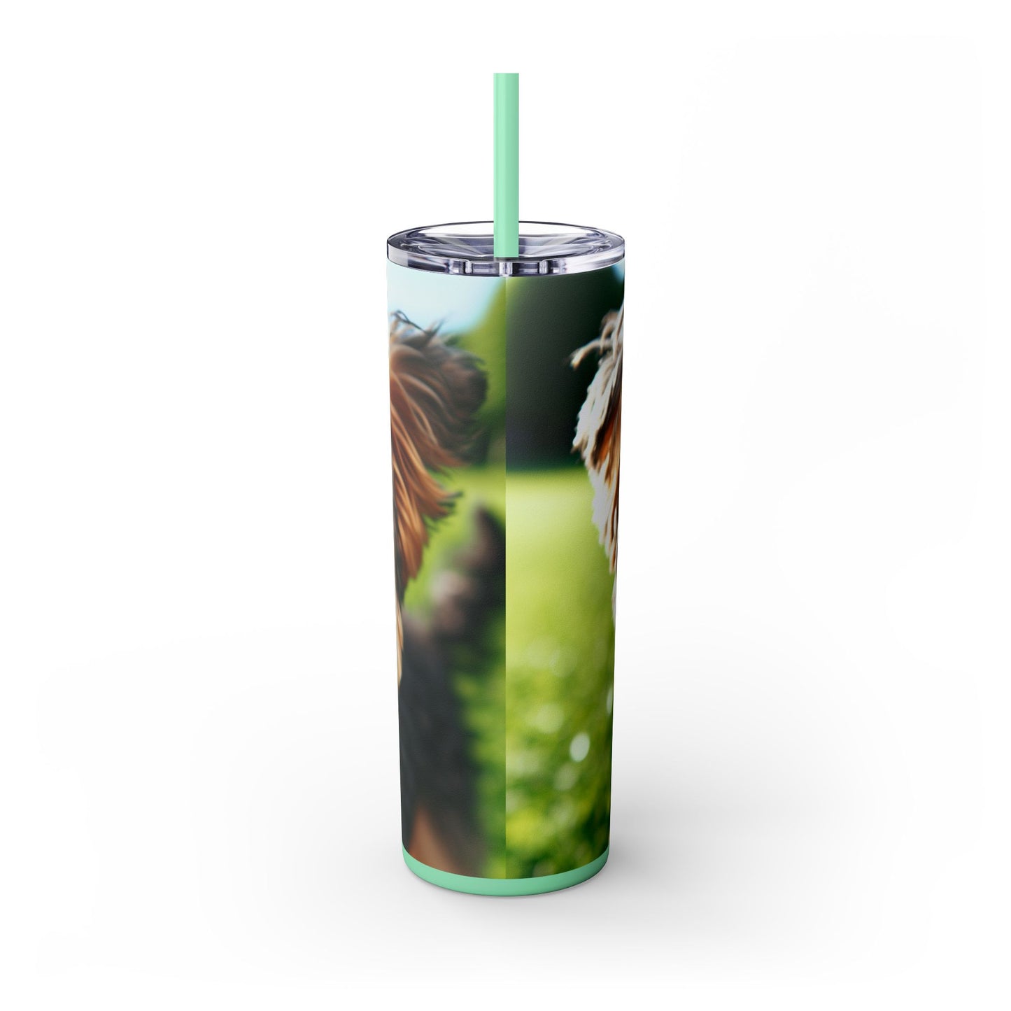 Yorkiepoo Tumbler with Straw, 20oz