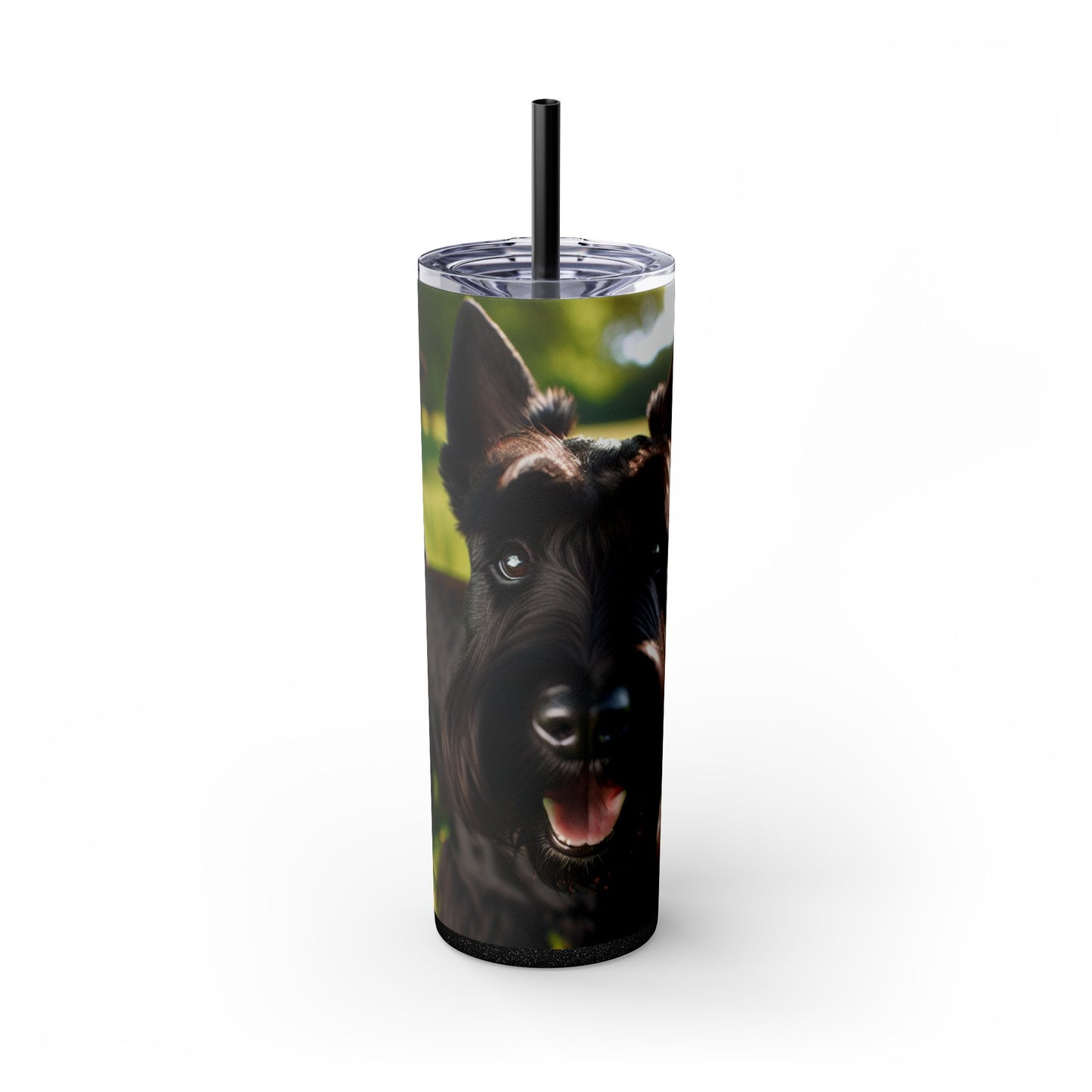 Scottish Terrier Skinny Tumbler with Straw, 20oz