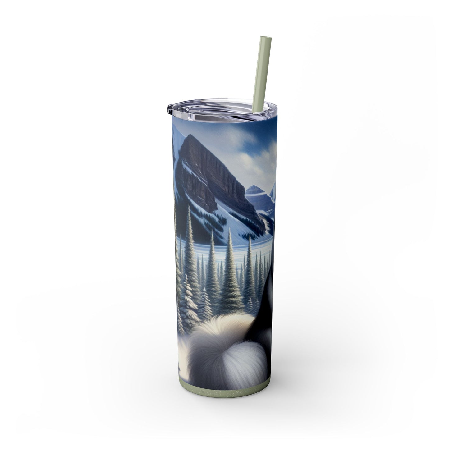 Canadian Eskimo Dog Tumbler with Straw, 20oz