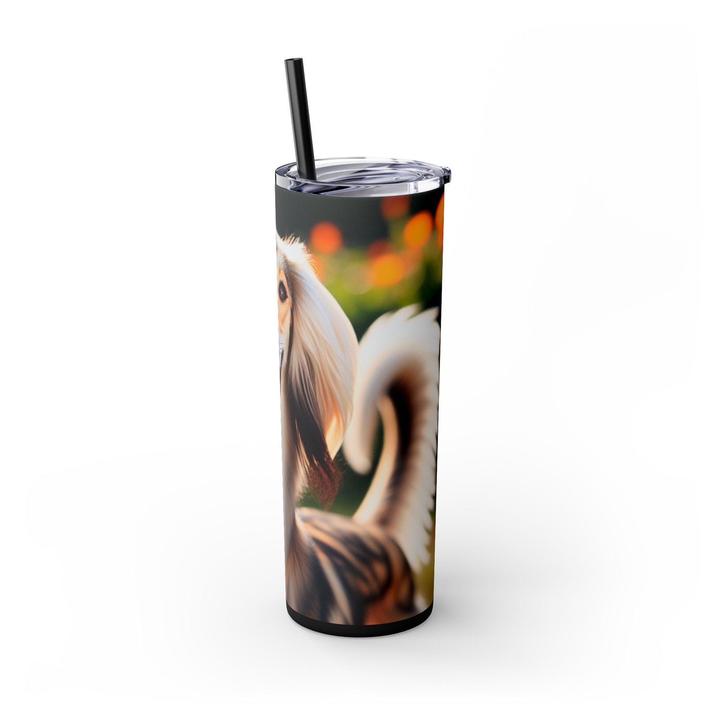 Saluki Skinny Tumbler with Straw, 20oz