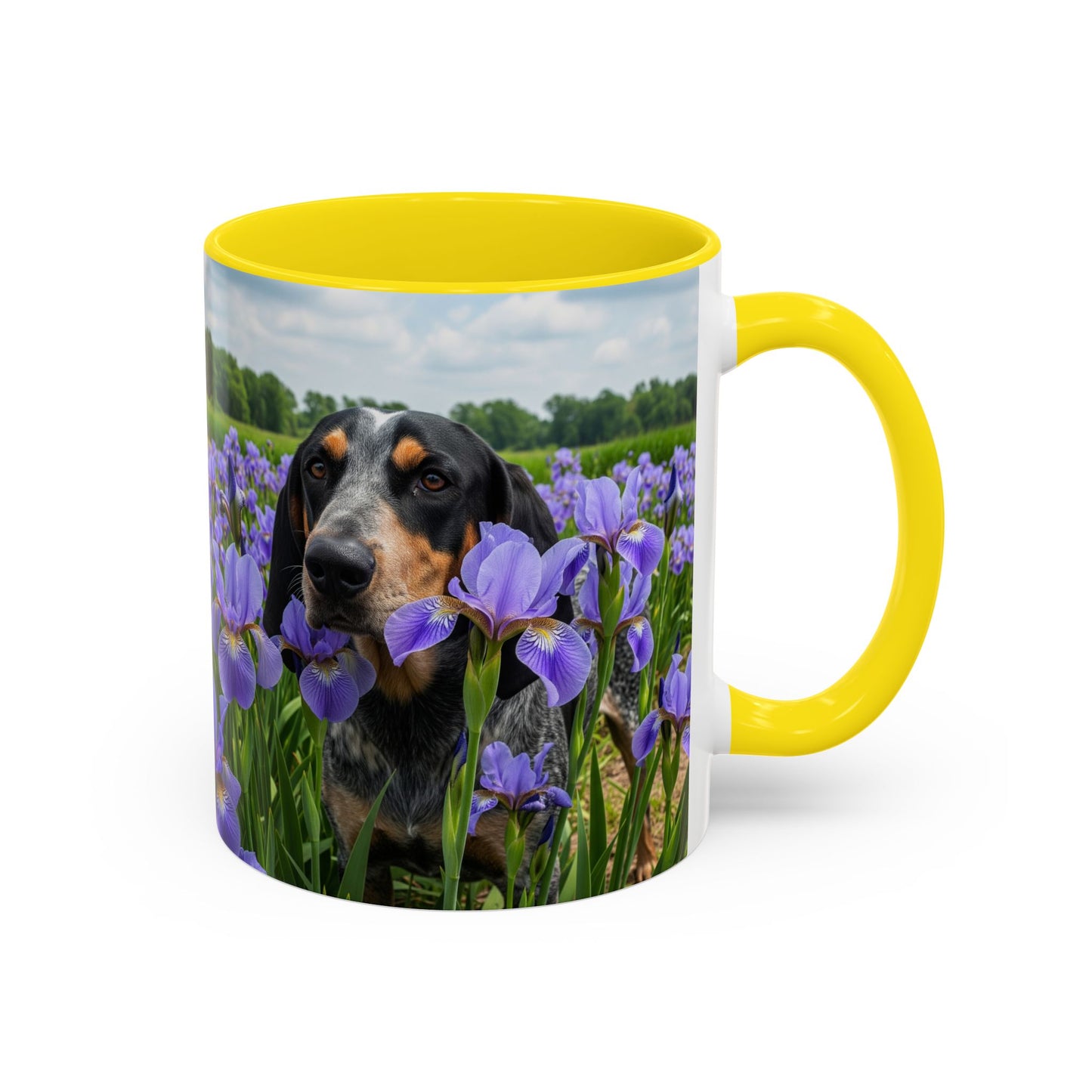 Bluetick Coonhound Accent Coffee Mug - Perfect Gift for Dog Lovers