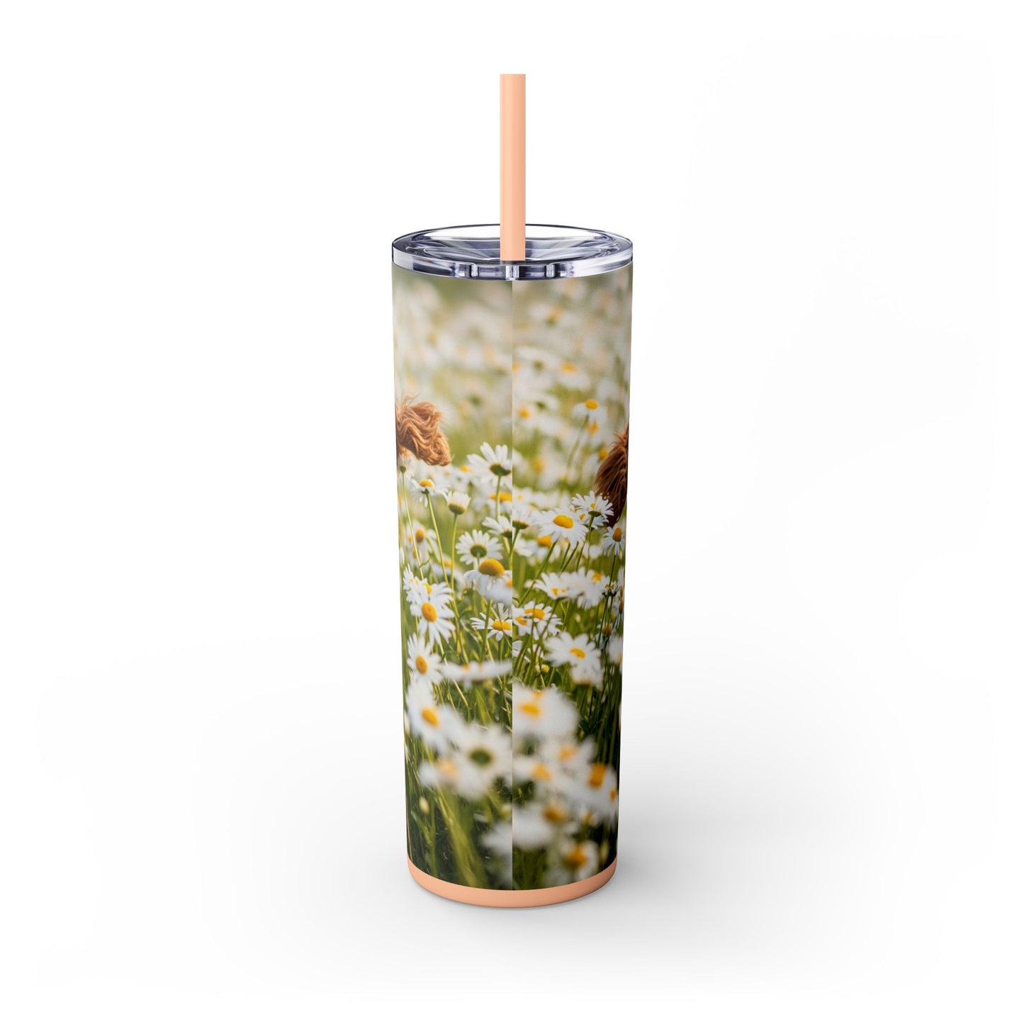English Cocker Spaniel Skinny Tumbler with Straw, 20oz
