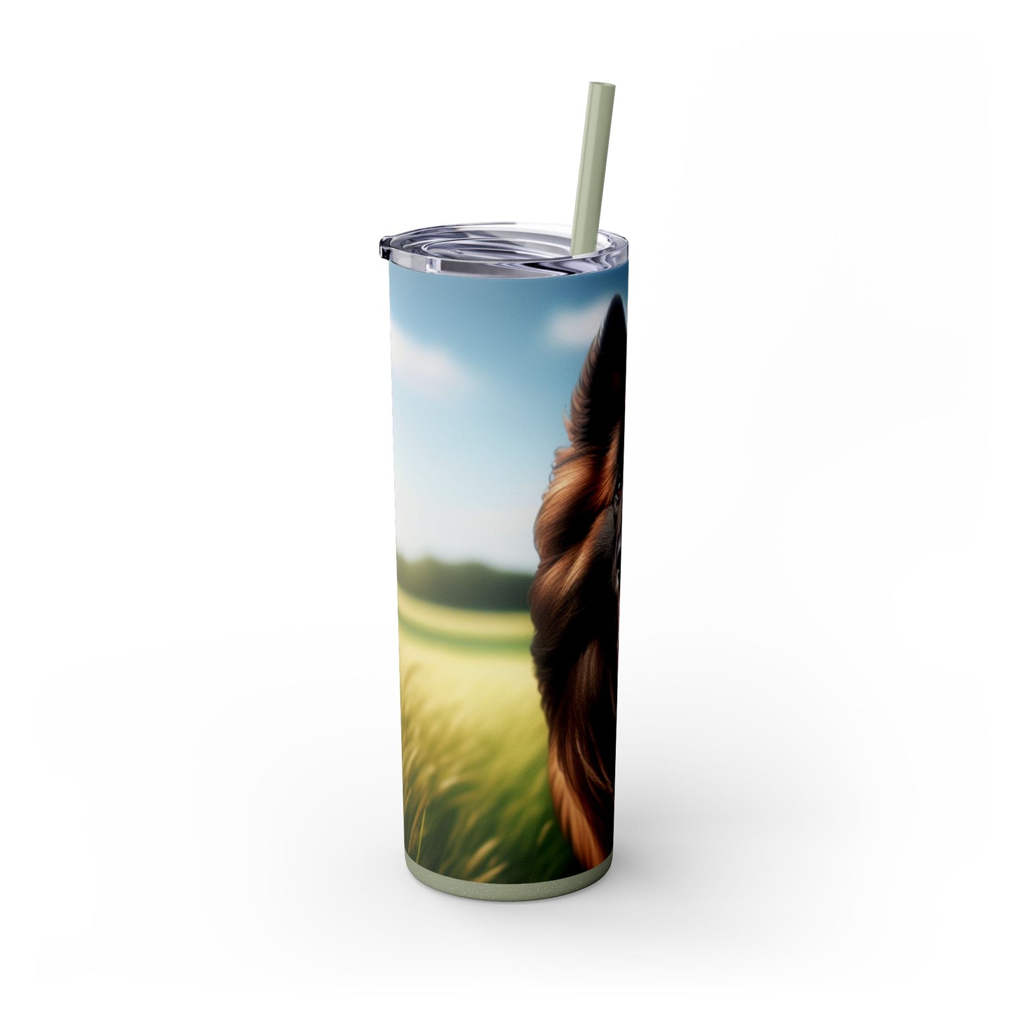 Belgian Shepherd Dog Tervuren Tumbler with Straw, 20oz
