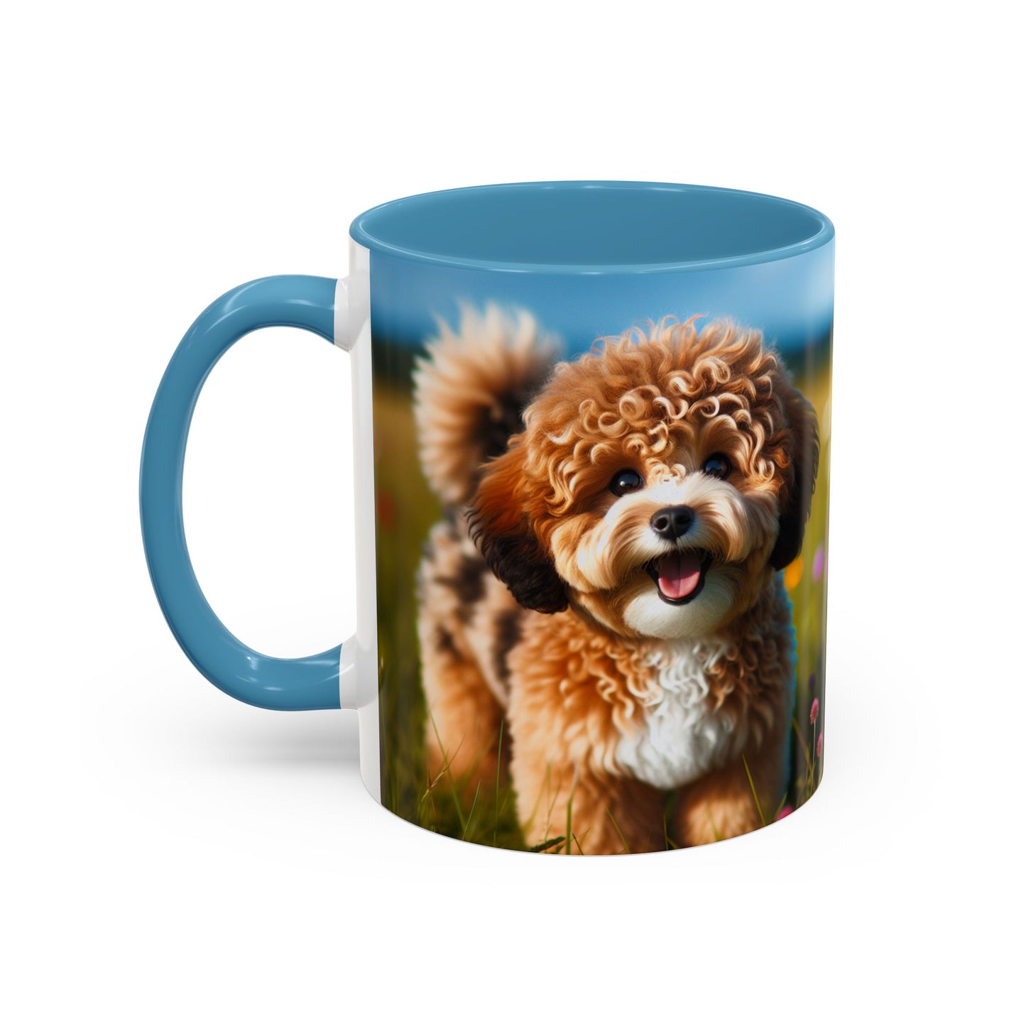 Russkaya Tsvetnaya Bolonka Accent Coffee Mug - Perfect Gift for Dog Lovers