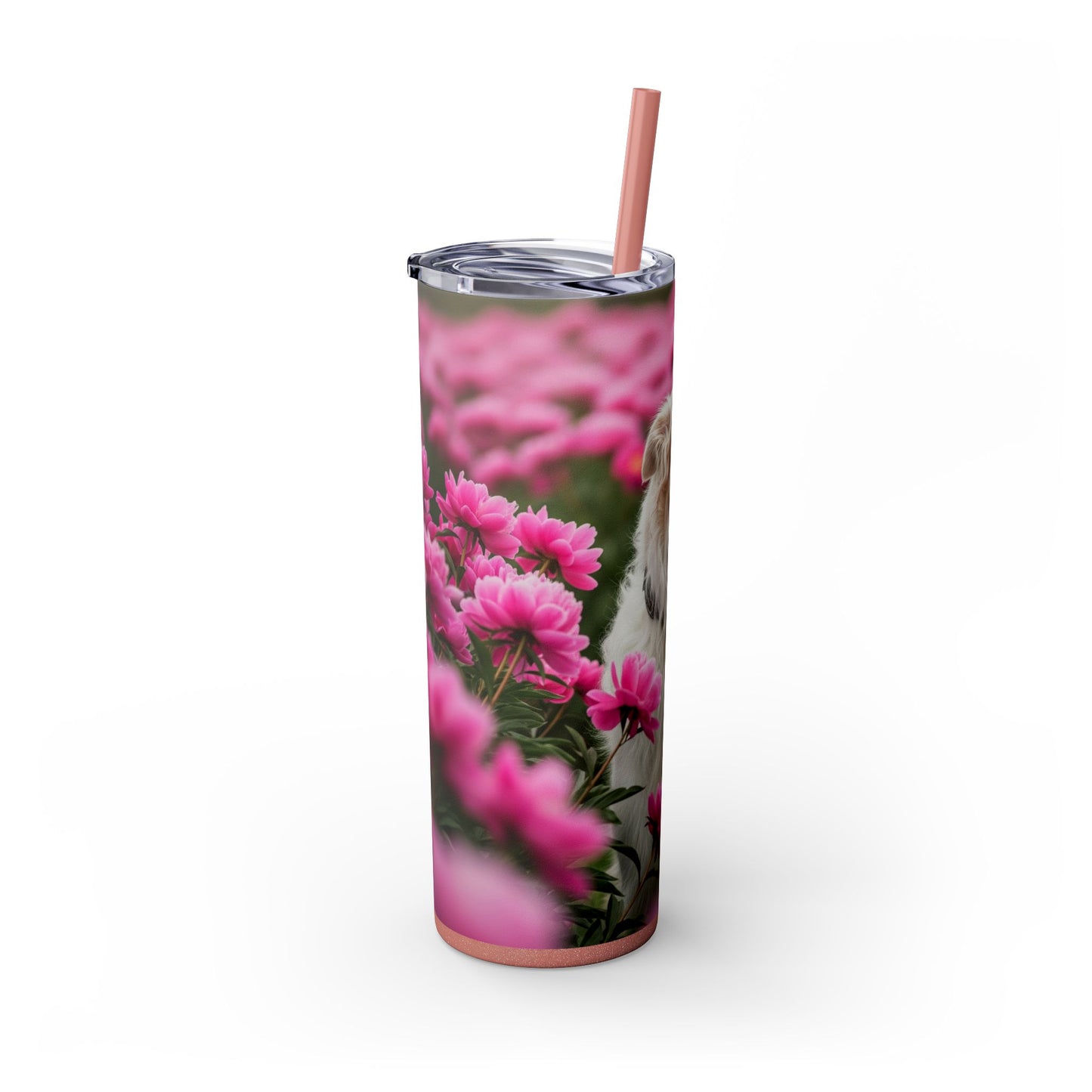 Borzoi Skinny Tumbler with Straw, 20oz