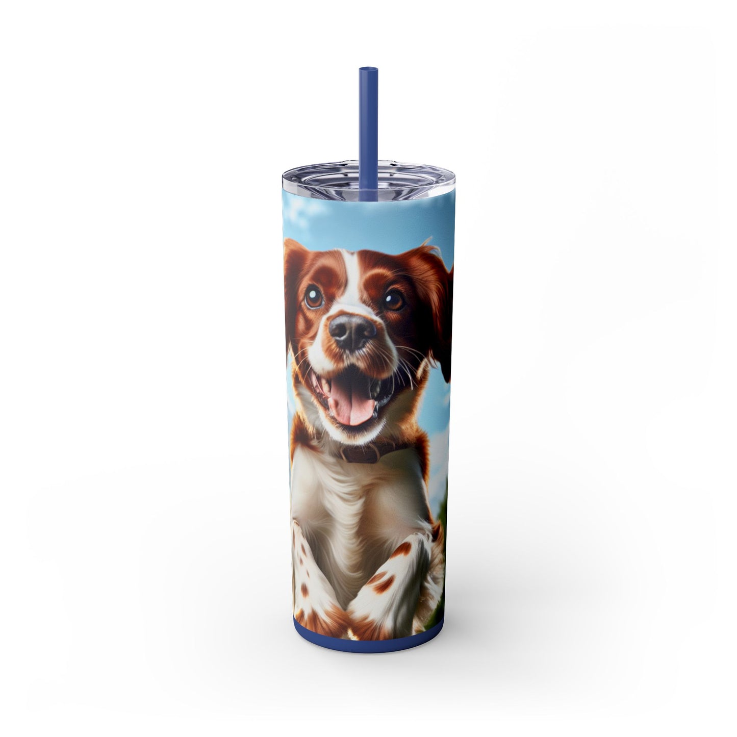 Welsh Springer Spaniel Skinny Tumbler with Straw, 20oz