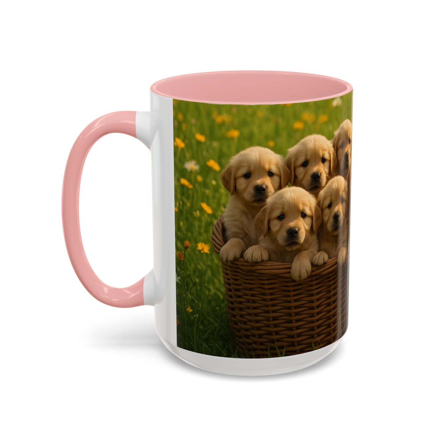 Golden Retriever puppies Accent Coffee Mug - Perfect Gift for Dog Lovers