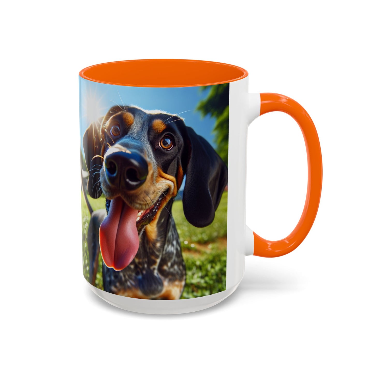 Bluetick Coonhound Accent Coffee Mug - Perfect Gift for Dog Lovers