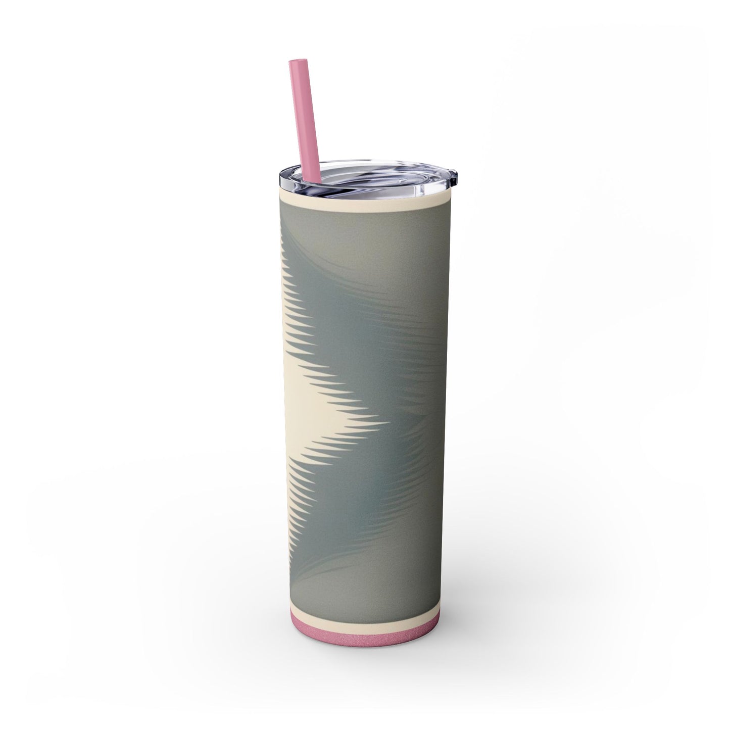 Optical Illusion Skinny Tumbler with Straw, 20oz