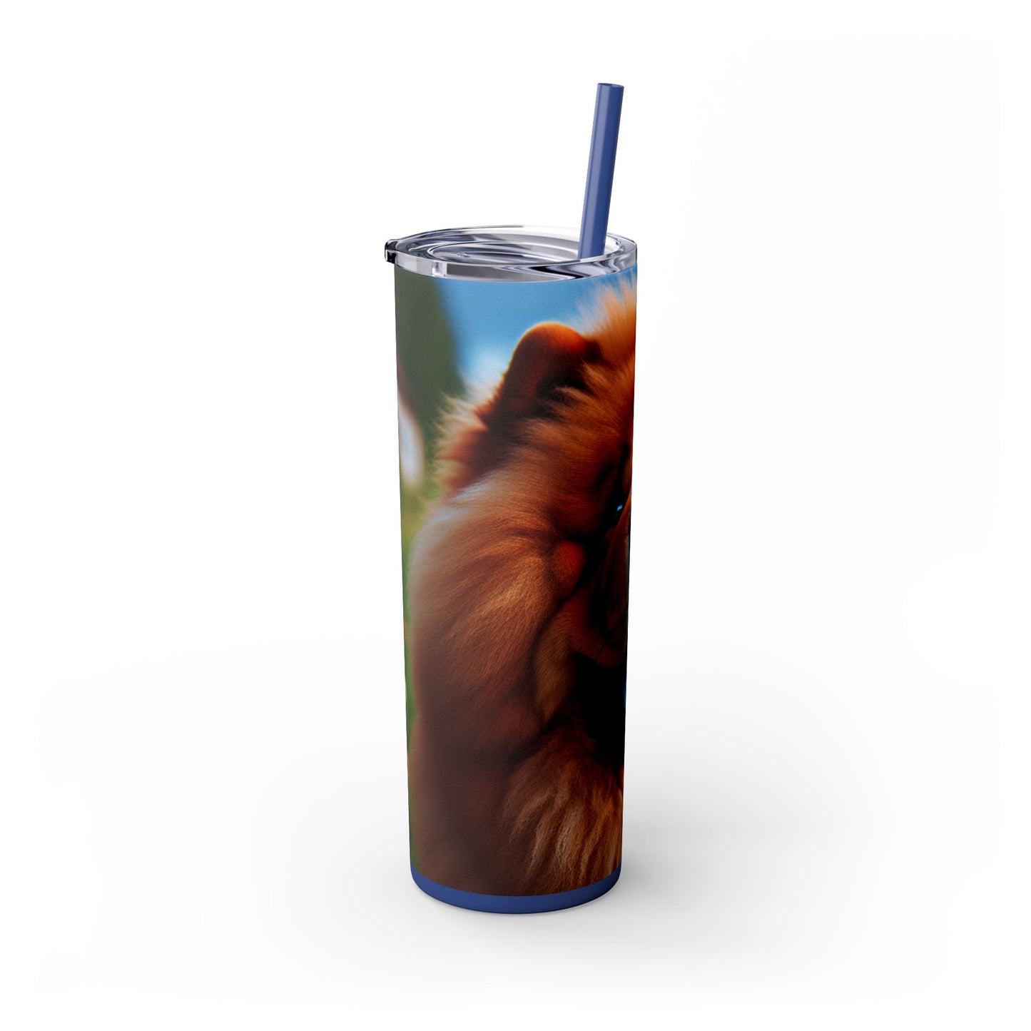 Chow Chow Skinny Tumbler with Straw, 20oz