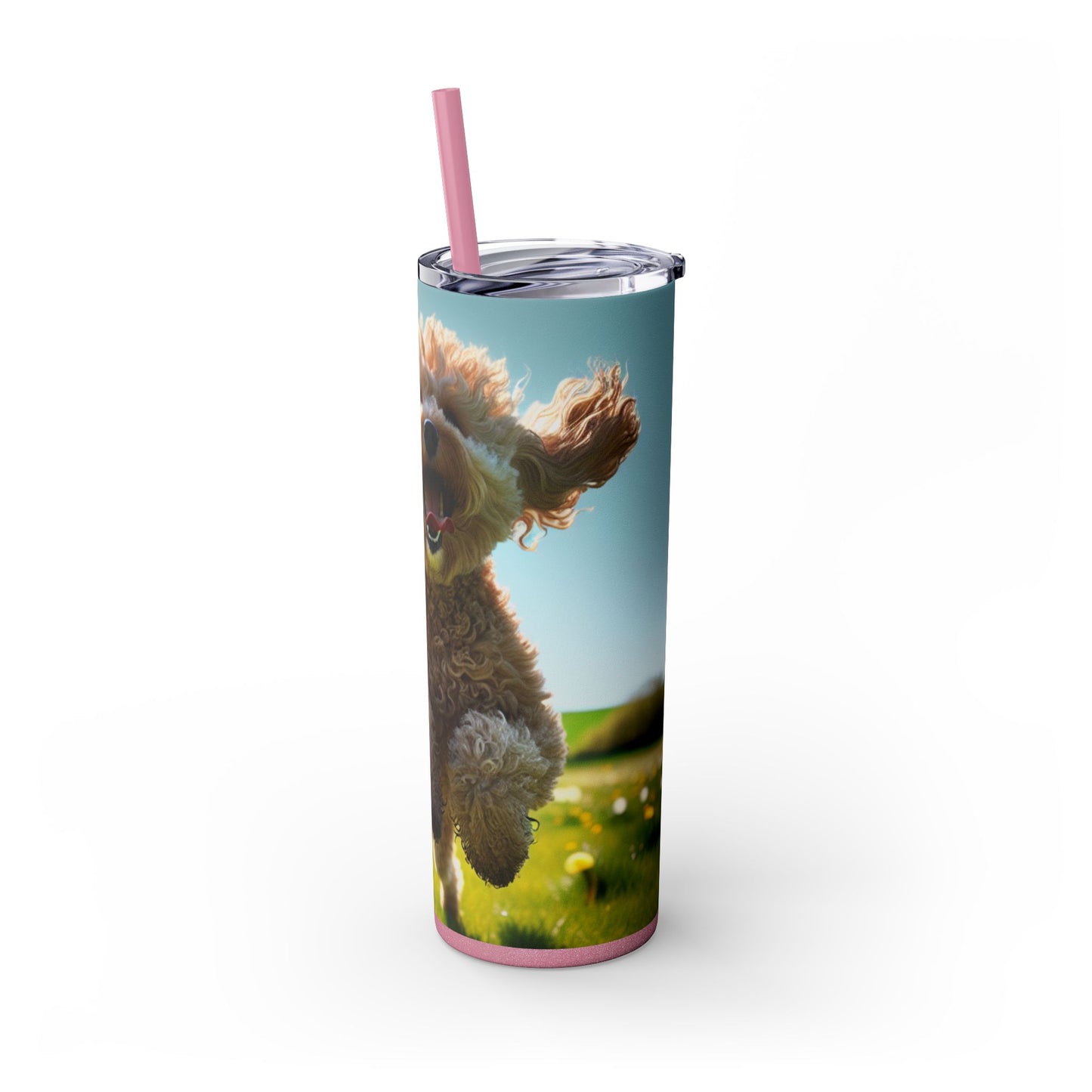 Spoodle Skinny Tumbler with Straw, 20oz