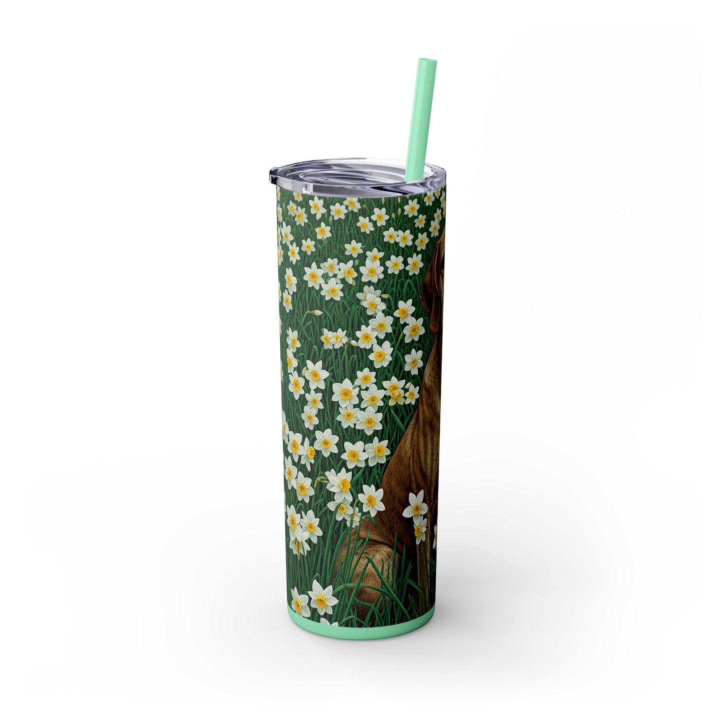 Porcelaine Tumbler with Straw, 20oz