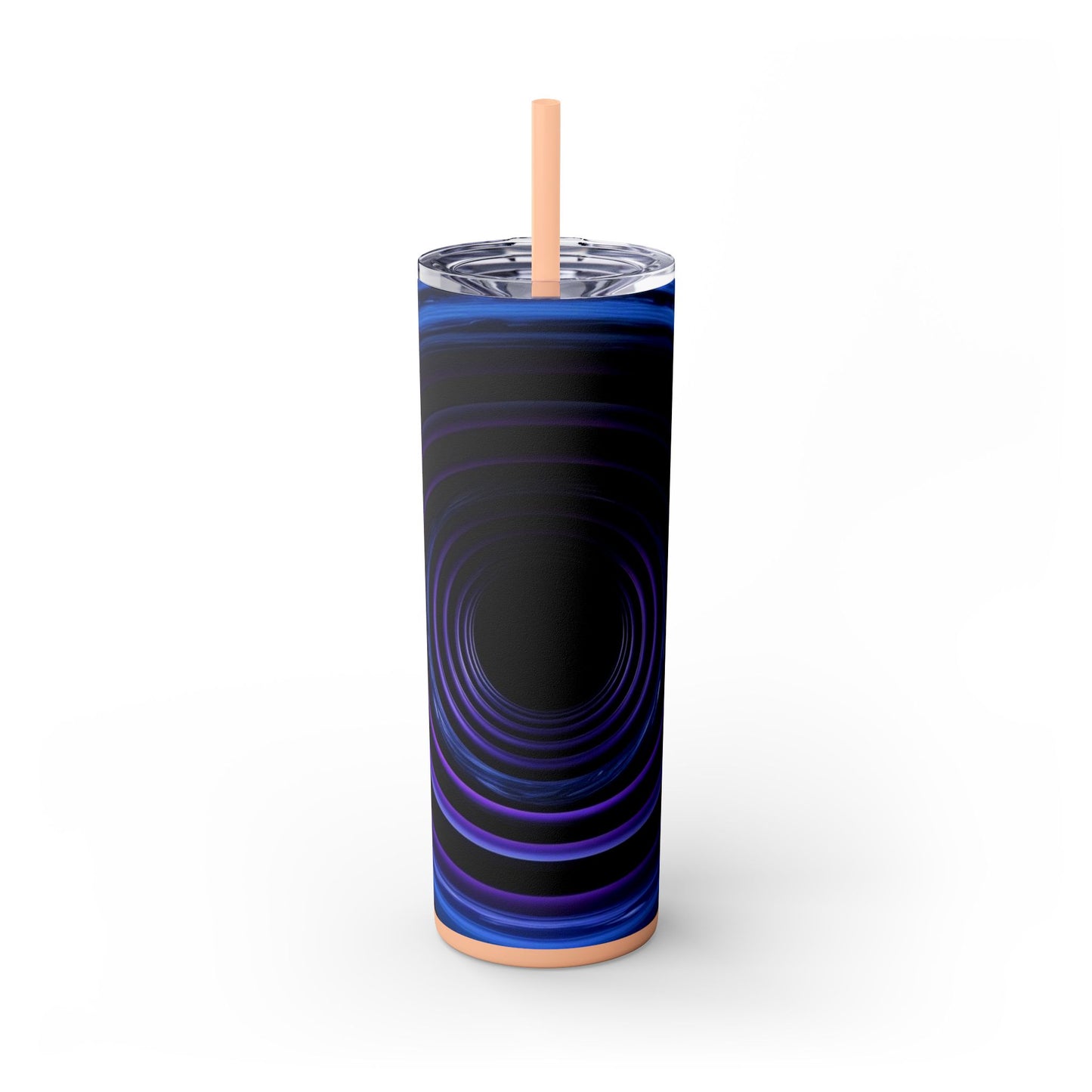 Optical Illusion Skinny Tumbler with Straw, 20oz