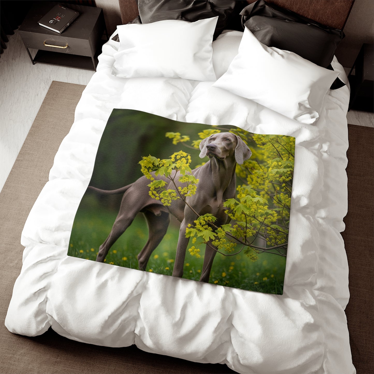 Weimaraner Sweatshirt Blanket