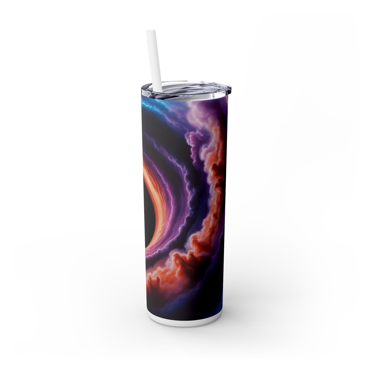 Optical Illusion Skinny Tumbler with Straw, 20oz