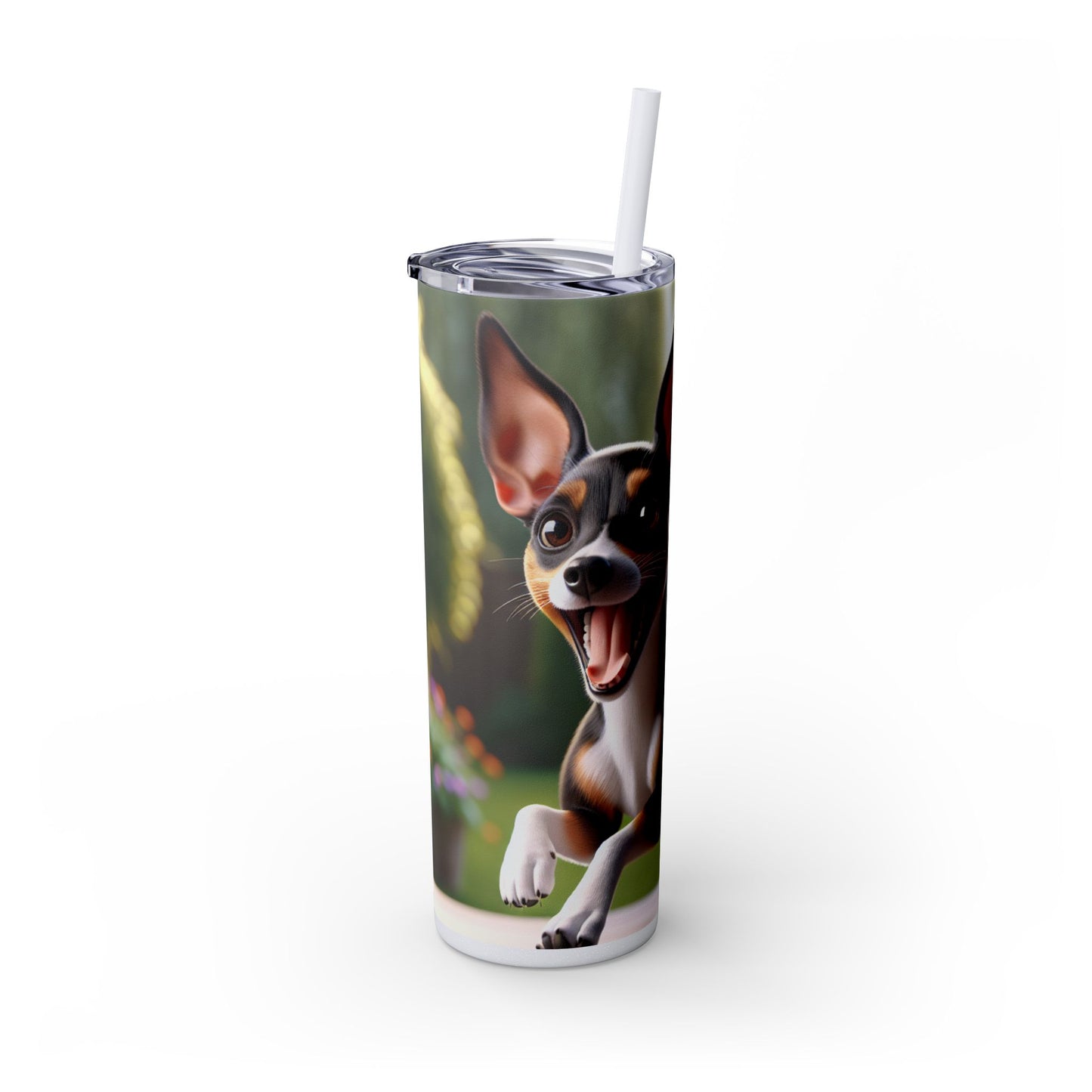 Rat Terrier Tumbler with Straw, 20oz