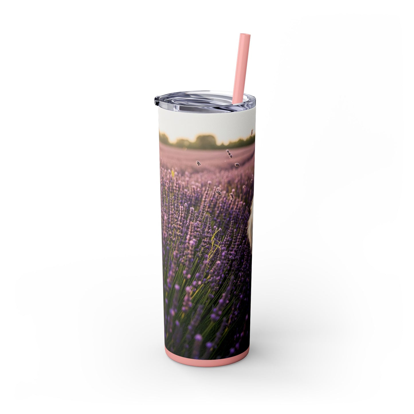 Poodle Skinny Tumbler with Straw, 20oz