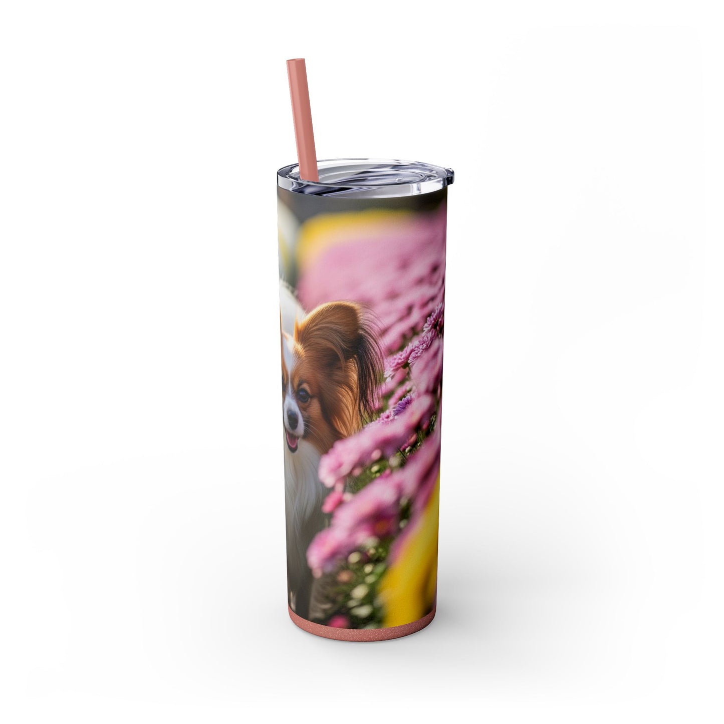 Papillon Skinny Tumbler with Straw, 20oz