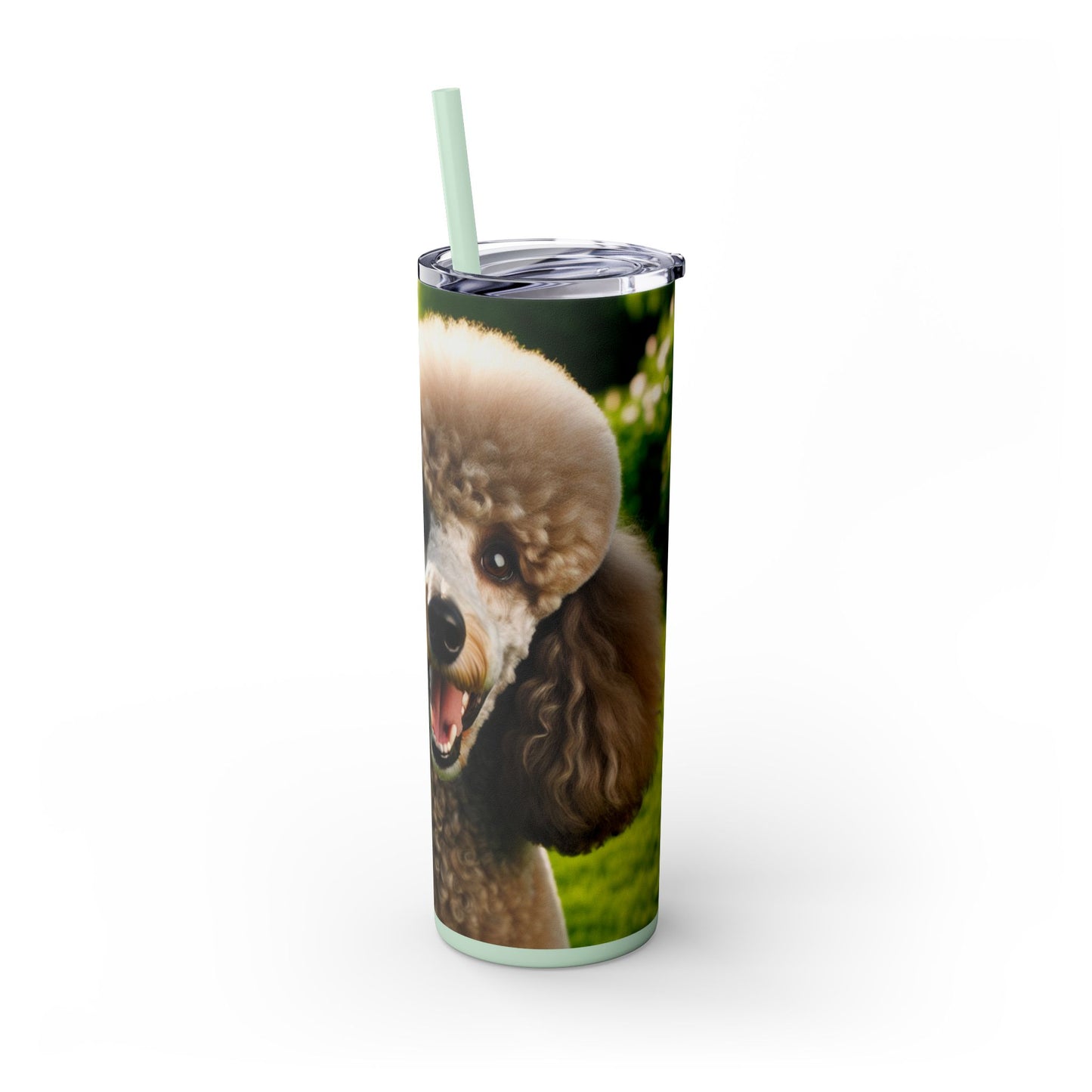 Standard Poodle Skinny Tumbler with Straw, 20oz